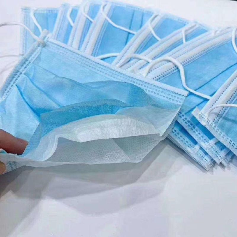 in Stock 3ply Disposable Medical Surgical Face Mask
