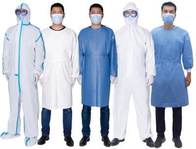 Personal Protective Equipment Body Suits Medical Protective Clothing with Shoe Cover and Hood