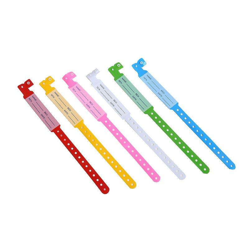 Writable Plastic Vinyl Elastic Identification Wristband Bracelet