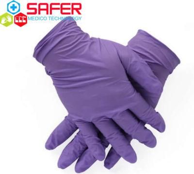 Medical Violet Disposable Nitrile Gloves with Powder Free
