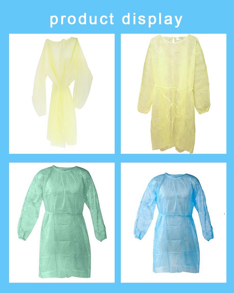 Ammi Level 3 Isolation Gown Disposable PE PP CPE Protective Waterproof Ce Gown