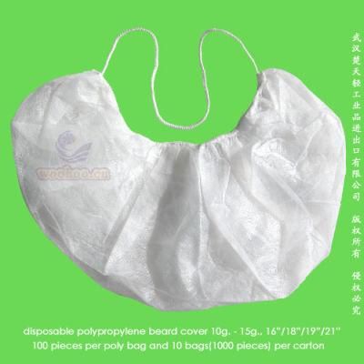 Disposable Polypropylene Nonwoven Beard Cover with Single Head-Loop or Double Ear-Loops