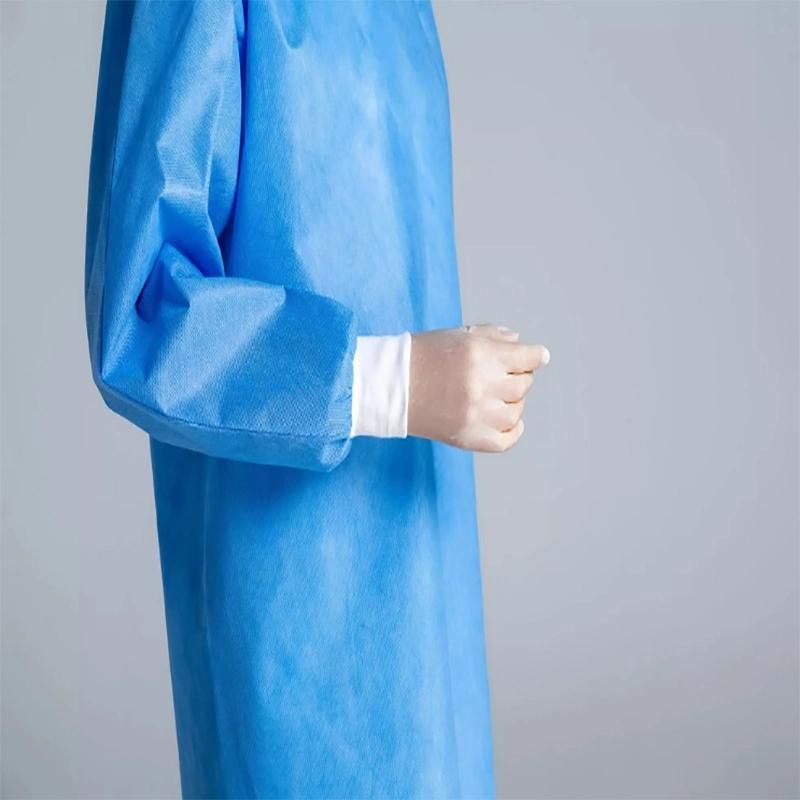 Disposable Nonwovens Protective Gown AAMI PP+PE Isolation Clothing