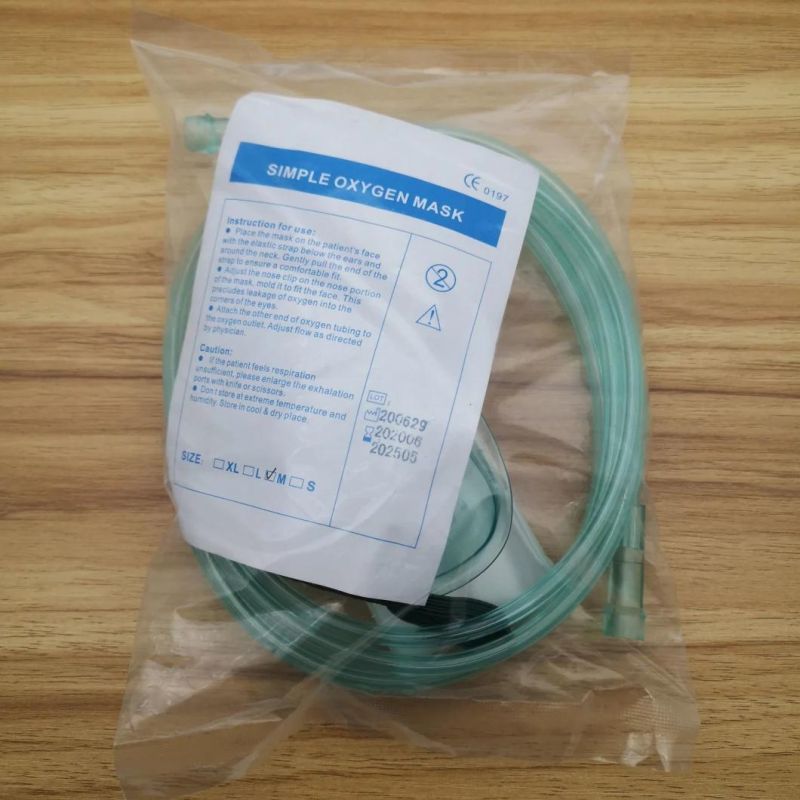 Medical Disposable Products Sterile Non-Rebreathing Oxygen Face Mask with Tubing