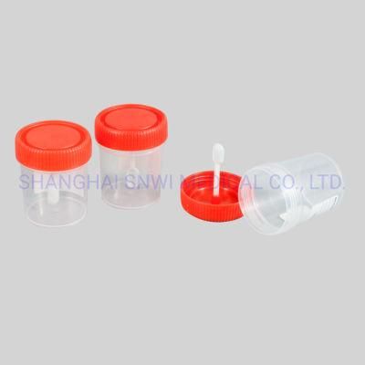 Disposable Medical Stool Urine Collection Cup with Spoon
