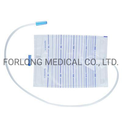 2000ml Economic Luxury Urinary Drainage Bag Urine Collector Bag Disposable Urine Bag Anti- Reflux ISO13485 CE