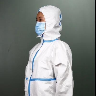 Blue White, Disposable, Customized, Medical, Safety, Hospital, Protective Big Size Coverall