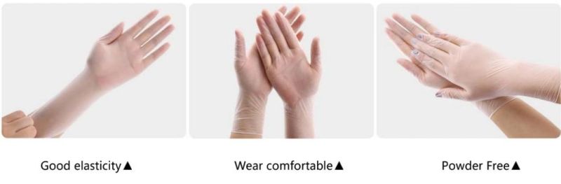 510K En455 Powder Free FDA CE Disposable Nitrile Blend Gloves