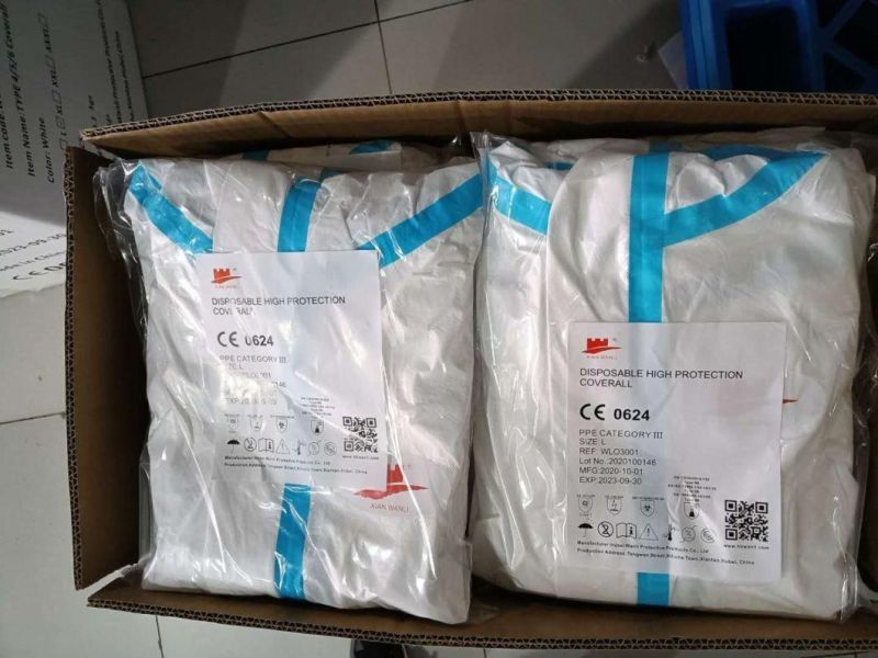 Non Woven Disposable Coveralls Safety Protection Medical Coverall