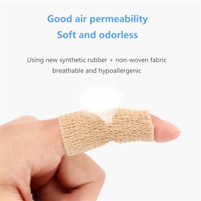 Non-Wonven Self Adhesive Bandage Wrap for Finger Guard Nail Protector Waterproof Cohesive Elastic Tape Sports Fixing Band Stretch Wrap