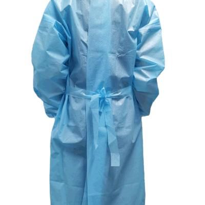 Factory Wholesale PP PE Long Sleeves Isolation Gown Waterproof