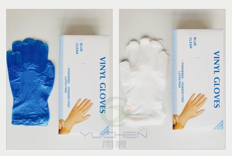 Factory Disposable Powder Free/Powder Vinyl Gloves for Food Service/Medical