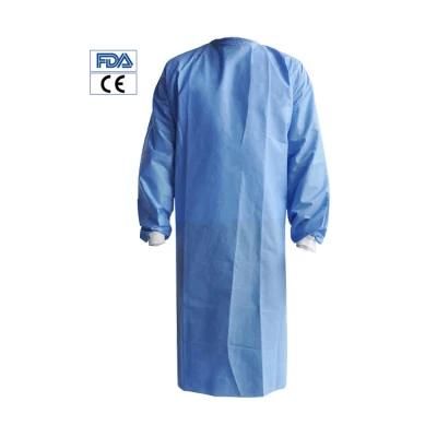 Medical Disposable Isolation Gown 45GSM SMS Waterproof Surgical Isolation Gown