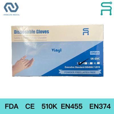 Powder Free Disposable Vinyl Gloves PVC Gloves with Multicolor