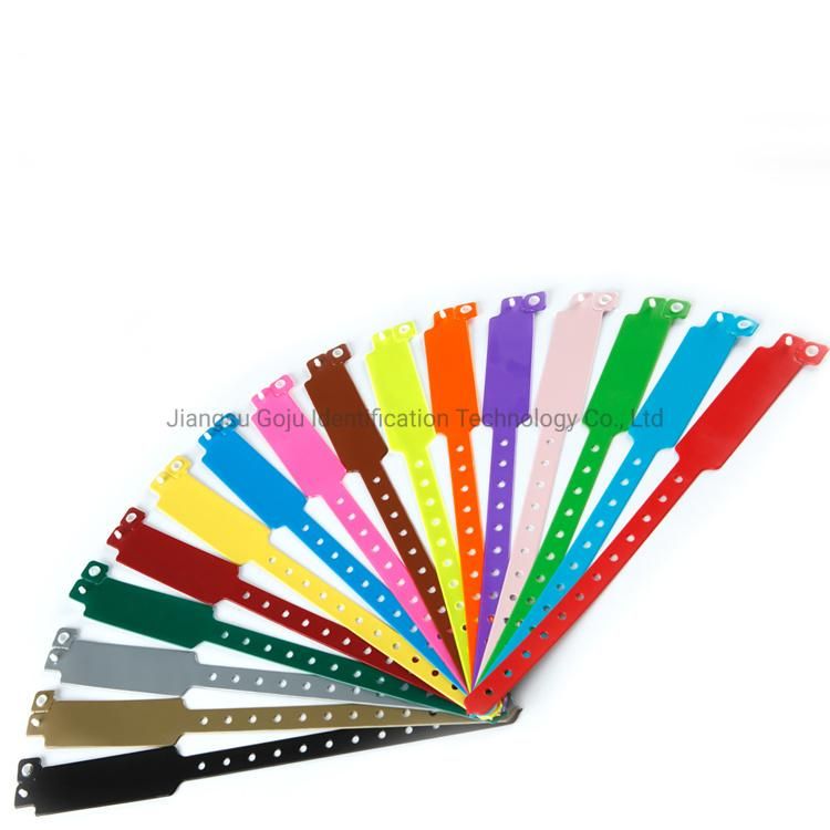 2021 Hot Sale Water Proof Disposable Printable PVC Tickets Wristband ID Bracelets for Events