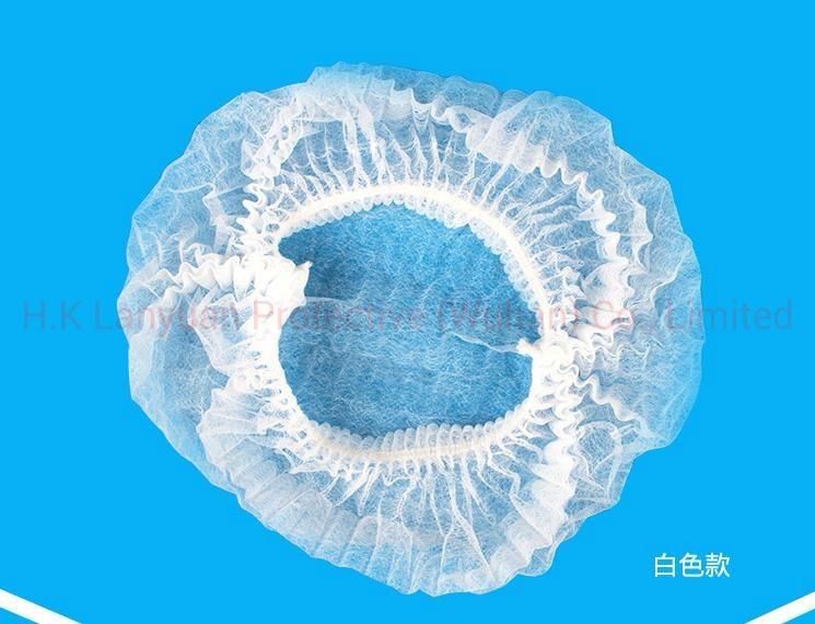 Disposable Sugical Medical Non-Woven Mob Clip Pleated Cap Double Elastic