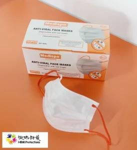 Face Mask, Disposable, 3-Ply, Non-Woven, with Ear Loop