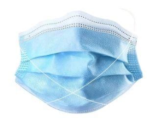Top Sale Disposable Medical Surgical Adult 3-Ply Non-Woven Face Mask in Blue Color with Earloop China Supplier According En 14683