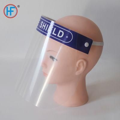 Mdr CE Approved Fast Delivery Clear Plastic Face Shield with 25 Dense Flame Retardant