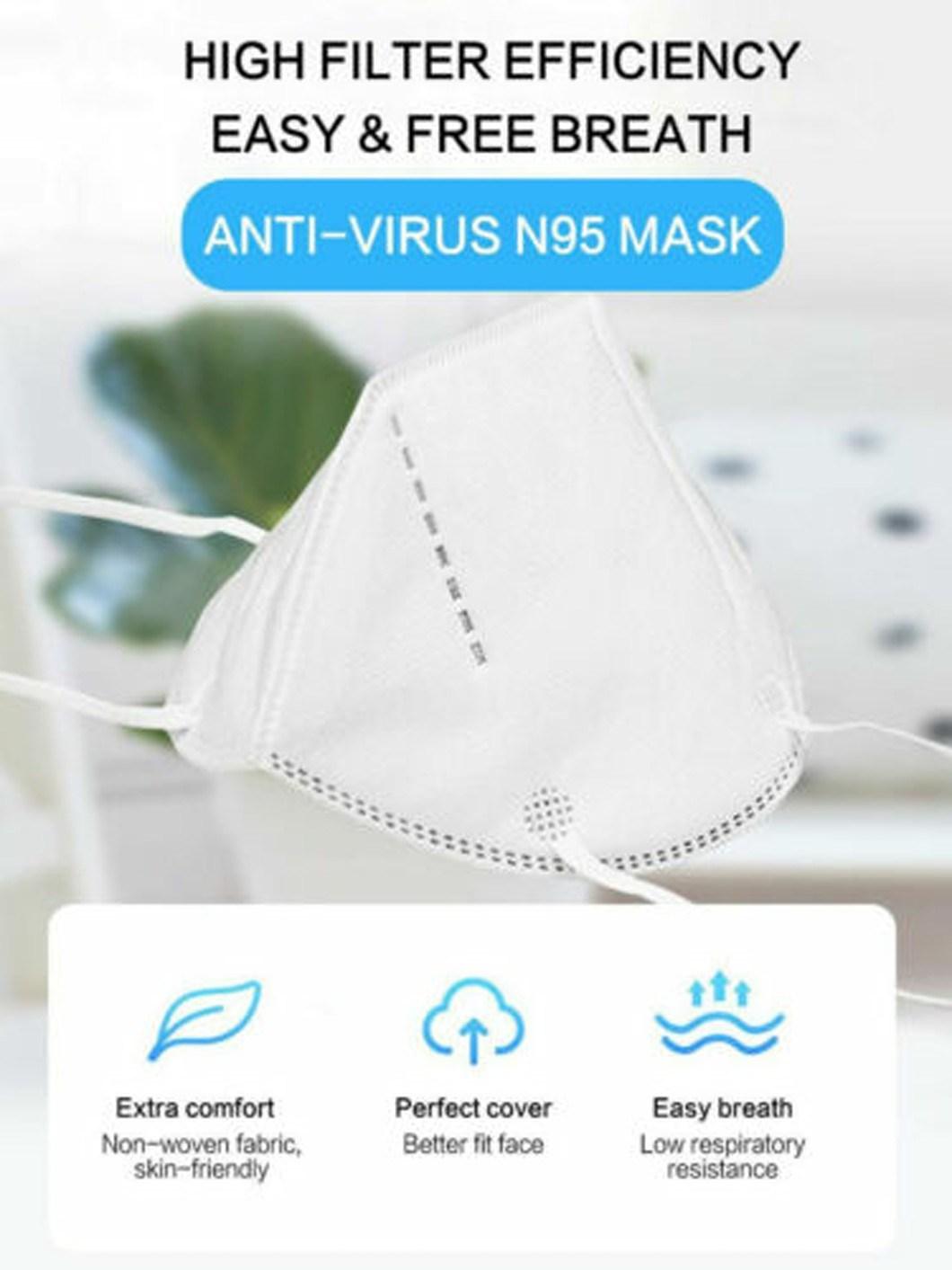 Kn95 Face Mask, Respirator N95 Earloop Face Mask, Ffp2 Mask