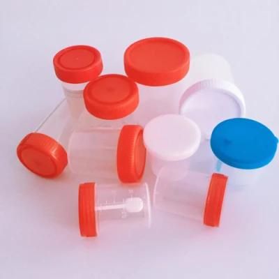 Stool Container with Spoon and Graduated Plastic Specimen Cup Urine Collector