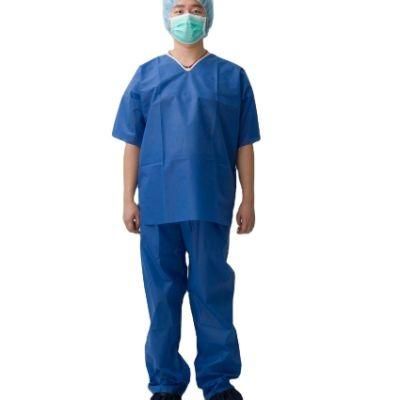 Disposable Nonwoven Top Quality Nurses Hospital Uniforms Nursing Breathable Scrubs Suit Uniforms Women Scrub Sets Uniform