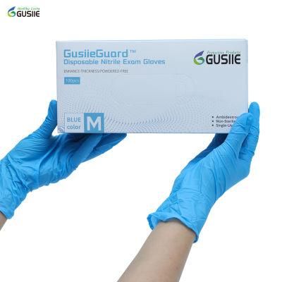 Medical Examination Disposable White Nitrile Gloves Powder Free Protective Large Glove