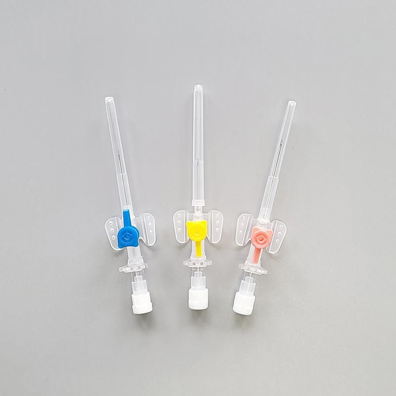 Disposable Medical IV Cannula IV Catheter with Port and Wings