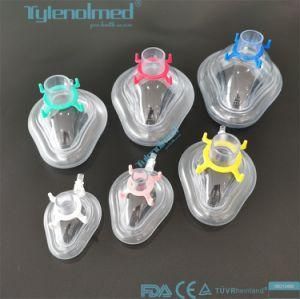 Color-Coded Hospital Use Anesthesia Mask with Cushion in Different Sizes