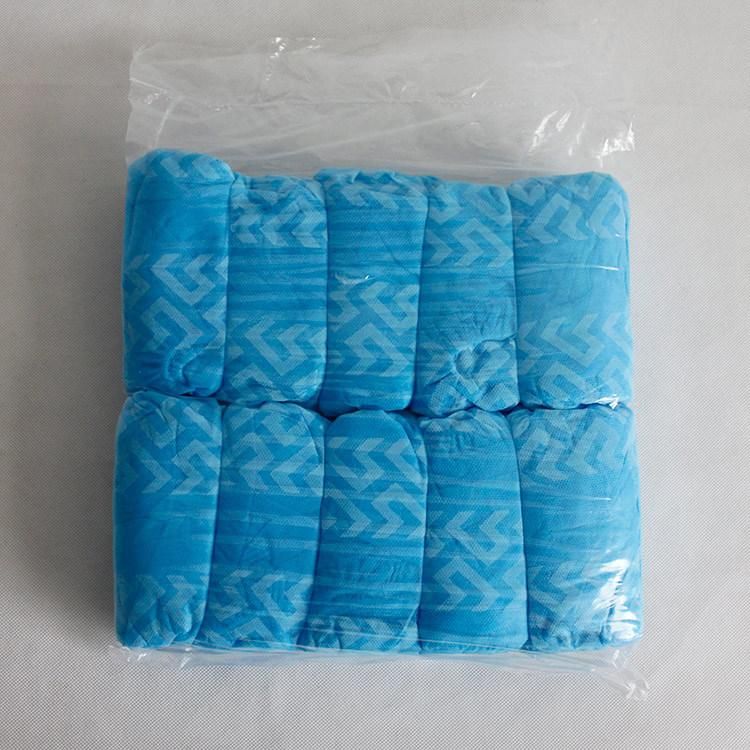 Xiantao Factory Disposable Nonwoven 45g White PP Shoe Covers Anti-Slip Non-Woven Shoe Cover