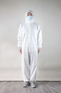 White SMS Electric Arc Protective Suit Disposable Coverall Protective Gear Suit