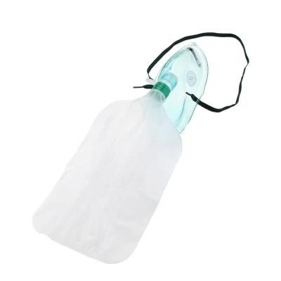 Medical Grade PVC Non-Breathing Oxygen Mask with Reservoir Bag