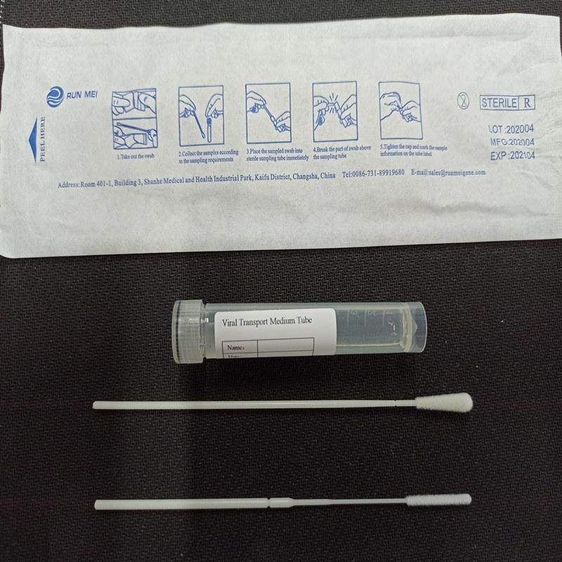 Medical Disposable Specimen Collection Sterile Nylon Flocked Nasopharyngeal Swab Throat Oral Nasal Swab