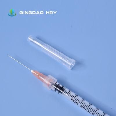 Manufacure of 1ml Medical Disposable Luer Lock Syringe with Needle CE FDA ISO and 510K Stock Products