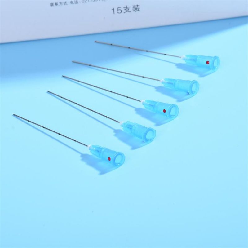 Disposable Sterile Flushing Needle for Injection, Micro-Rectification, Oral and Ophthalmology, Blunt Needle with Graduated Sterile Flushing Needle