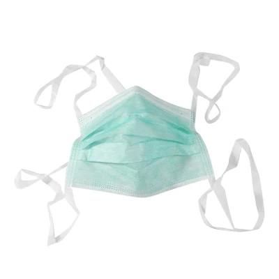 ISO13485 ISO9001 Cheap Manufacturer Medical Non-Woven Disposable Surgical Face Mask with Straps Customized Packing