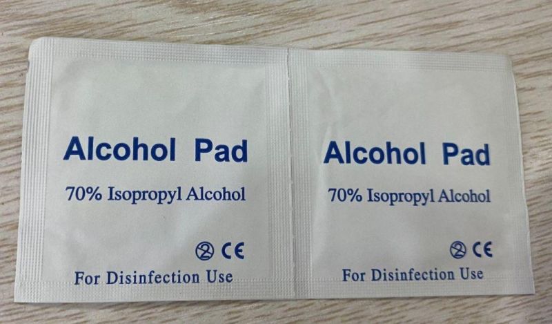 Unfolded Size 6 X 6cm 70% Alcohol Alcohol Prep Pad with Individually Wrapped