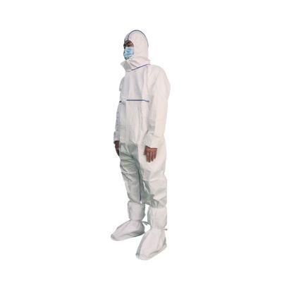 China Manufacture PPE Kits Type 5b 6b Disposable Protective Coverall with SMS Bound Seams