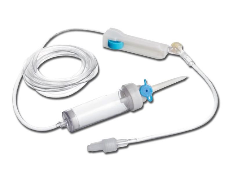 Disposable Non-Vented Spin Connector IV Giving Infusion Set