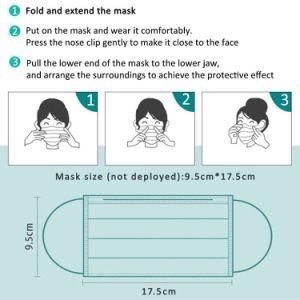 Non Woven 3 Ply Disposable Virus Protective Face Mask with Earloop