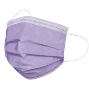 Wholesale Disposable Purple 3 Layers Non Sterilization Face Mask