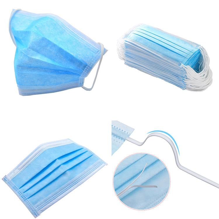 3 Layer Disposable Face Mask Medical Faces Mask with Earloops