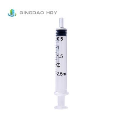 Medical Injection Disposable Syringe 1/3/5/10 Ml Three Parts Luer Lock/Slip Safety Syringe Without Needle CE FDA ISO&510K Certificates