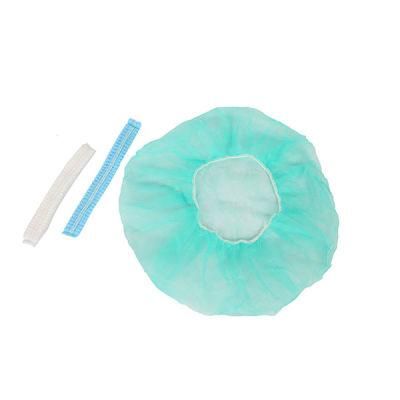 18-24inch Disposable Bouffant Hairnet Caps Non-Woven Polypropylene Elasric Cap for Labs Nurse Food Catering Service