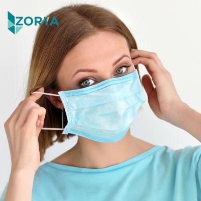 100, 000-Grade Sterile Workshop Popular Disposable Sanitary Mask Certified Metal Nose Strip 3-Ply Medical Mask