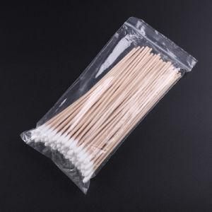 Wooden Stick Single Head Medical Cotton Swabs/ Buds