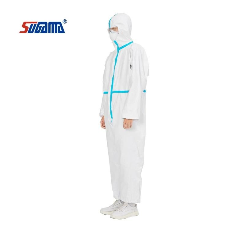 Waterproof Chemical Resistant Safety Protective Clothing Disposable Coverall