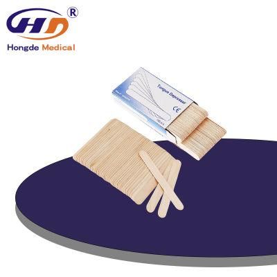 HD9 - Medical Packaging Sterile 150 * 18 * 1.6mm Wooden Disposable Tongue Depressor