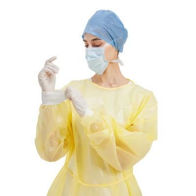 Disposable Yellow Isolation Clothes PP + PE American Standard Level 3 Isolation Clothes