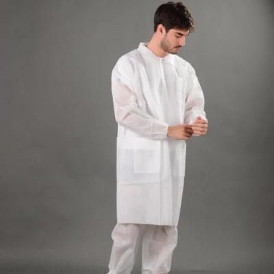 Hot Unisex Lab Coat for Doctor Nurse Single Use-Robe